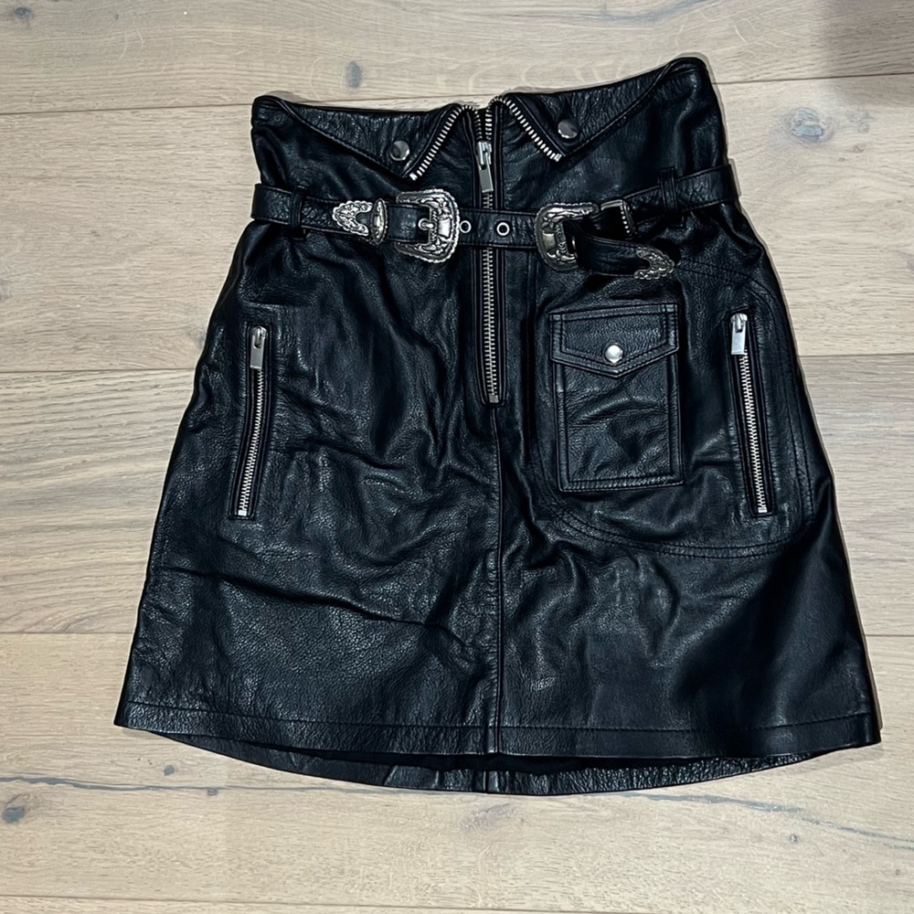 NWOT The Kooples Leather Skirt